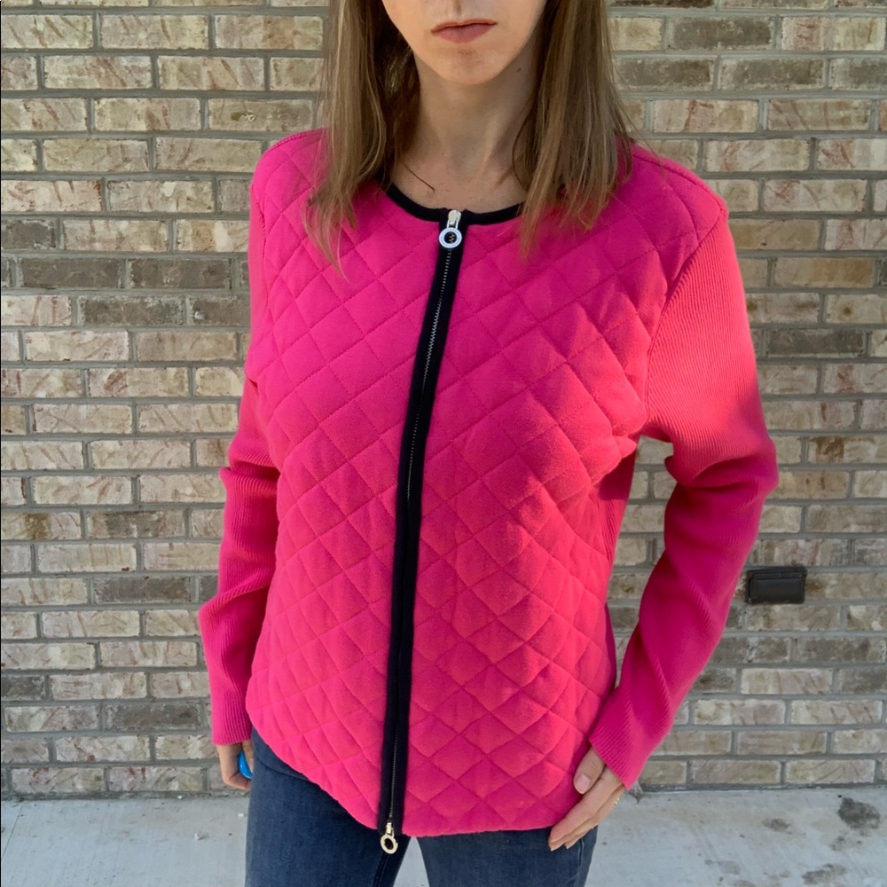 Lauren by Ralph Lauren Hot Pink sweater Jacket